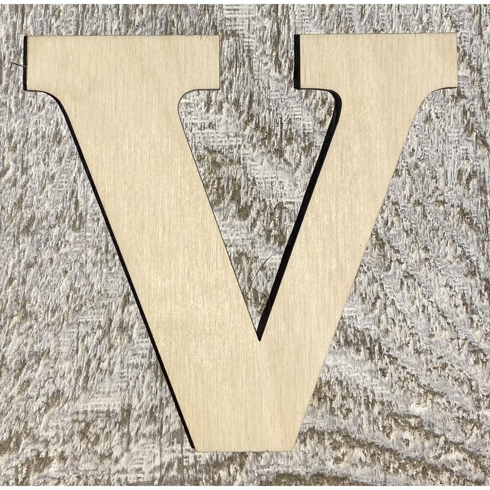 Wood Letter - 1/8" Plywood - 4" Tall - V - PL01-802V